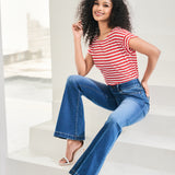 Signature Mid-Rise Denim | Flare (Alamo Wash)