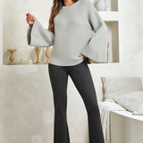 Bell Sleeve Sweater (Heather Gray)