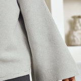 Bell Sleeve Sweater (Heather Gray)