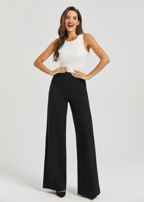 Two-Pocket DPYP™ Dress Pant Yoga Pant | Wide (Black)