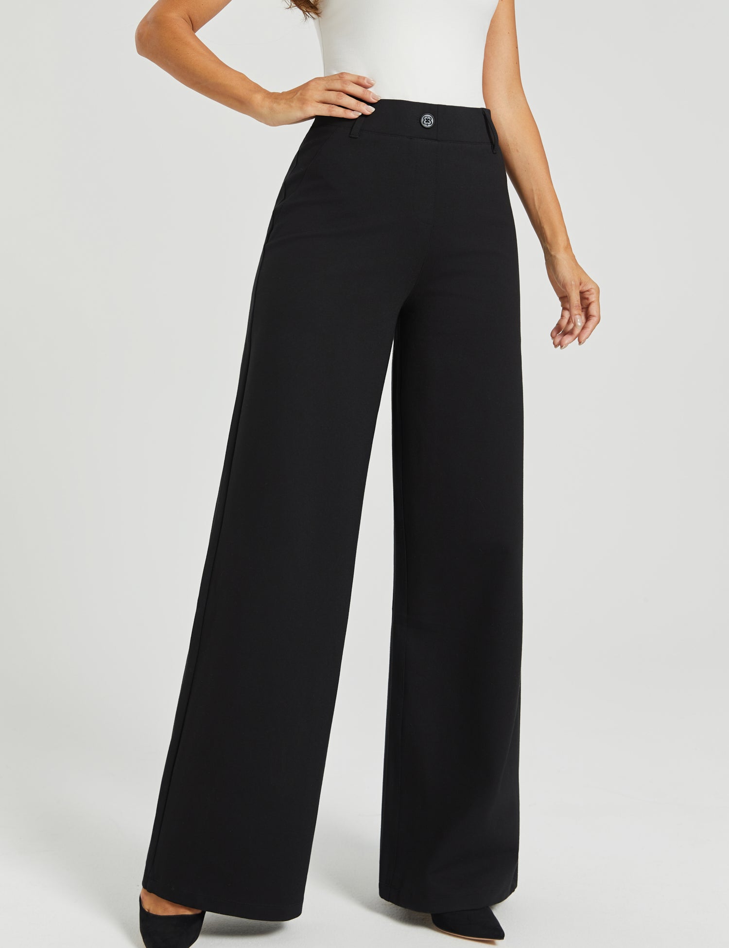PRESALE ⏰ Two-Pocket DPYP™ Dress Pant Yoga Pant | Wide (Black)