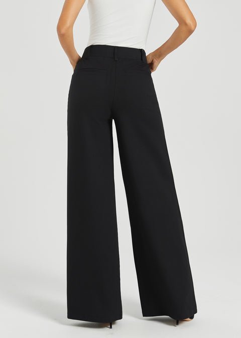 Two-Pocket DPYP™ Dress Pant Yoga Pant | Wide (Black)