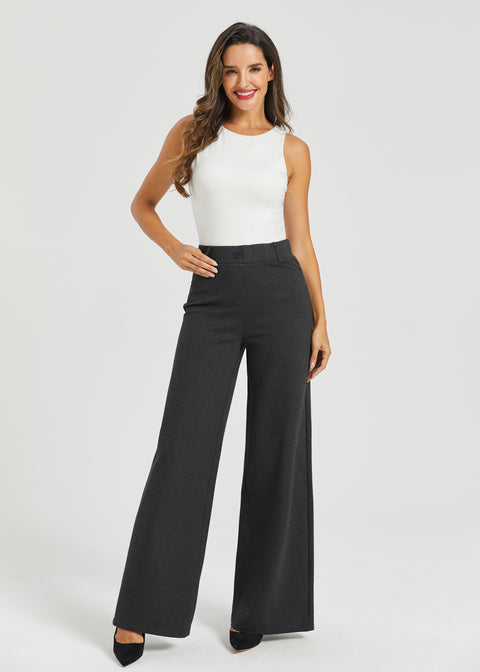 Two-Pocket DPYP™ Dress Pant Yoga Pant | Wide (Charcoal)