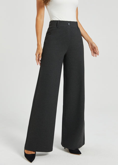 Two-Pocket DPYP™ Dress Pant Yoga Pant | Wide (Charcoal)