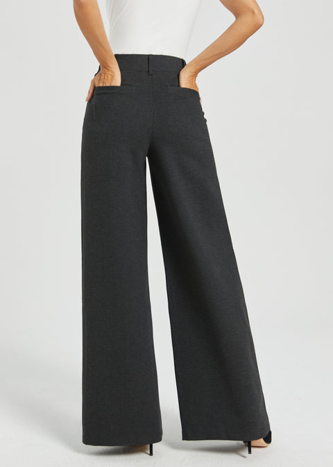 Two-Pocket DPYP™ Dress Pant Yoga Pant | Wide (Charcoal)