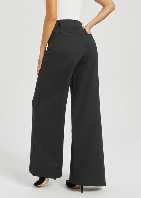 Two-Pocket DPYP™ Dress Pant Yoga Pant | Wide (Charcoal)