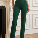 Two-Pocket DPYP™ Dress Pant Yoga Pant | Straight (Dark Green) - Final Sale