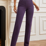 Two-Pocket DPYP™ Dress Pant Yoga Pant | Straight (Aubergine) - Final Sale