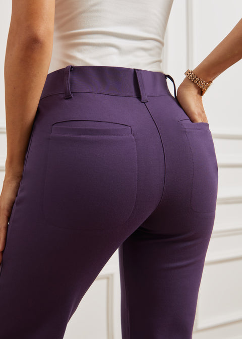 Two-Pocket DPYP™ Dress Pant Yoga Pant | Straight (Aubergine) - Final Sale