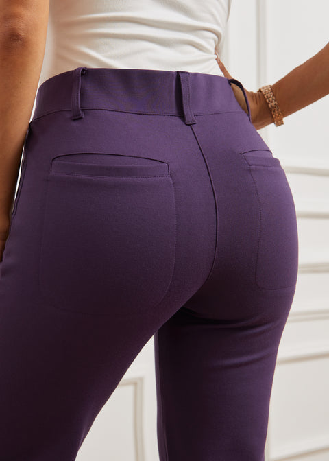Two-Pocket DPYP™ Dress Pant Yoga Pant | Straight (Aubergine) - Final Sale
