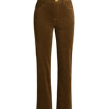 Signature Mid-Rise Corduroy | Straight (Brown)