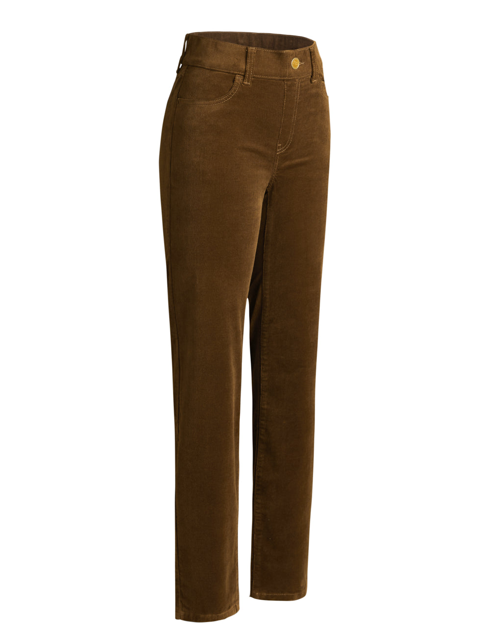 Signature Mid-Rise Corduroy | Straight (Brown)