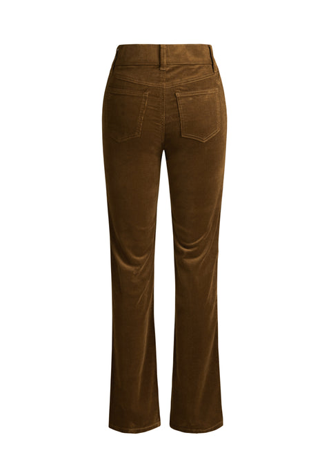 Signature Mid-Rise Corduroy | Straight (Brown)