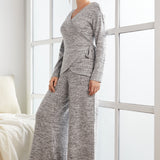 UltraEase Wide Leg Lounge Pant (Heather Charcoal) - Final Sale