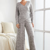 UltraEase Side-Tie Wrap Top (Heather Charcoal) - Final Sale