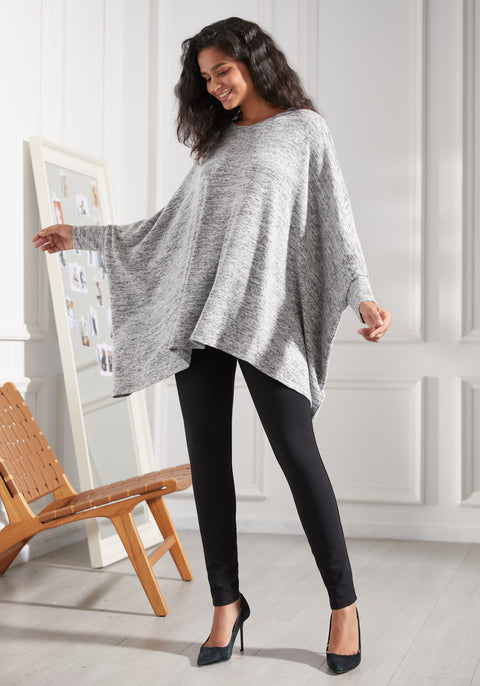UltraEase Cape Tunic (Heather Charcoal) - Final Sale