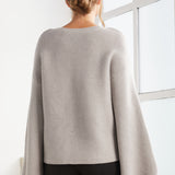 Bell Sleeve Sweater (Heather Gray)