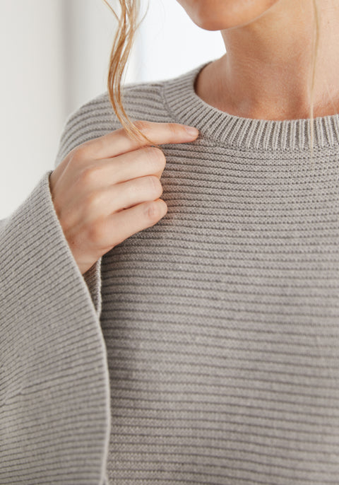 Bell Sleeve Sweater (Heather Gray) - Final Sale
