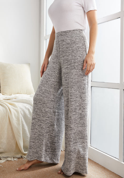 UltraEase Wide Leg Lounge Pant (Heather Charcoal) - Final Sale