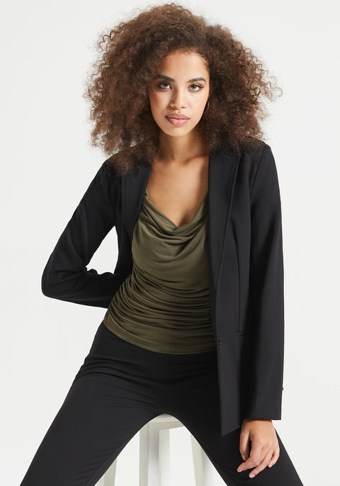 Classic Blazer | Stretch Ponte (Black)