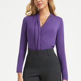 Surplice Long Sleeve Tunic (Aubergine) - Final Sale