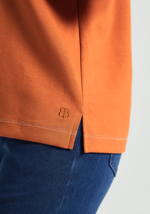 AirFlex Polo Knit Pullover (Rust) - Final Sale