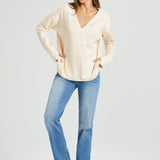 AirFlex V-Neck Pocket Detail Top (Ivory)