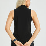 Sleeveless Bow Blouse (Black)