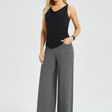 Twist Strap Cowl Neck Top (Black) - Final Sale
