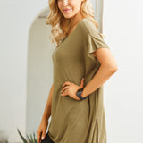 Asymmetrical Boatneck Sweater (Chai Tea) - Final Sale