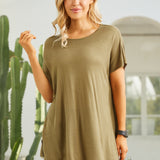 Asymmetrical Boatneck Sweater (Chai Tea) - Final Sale