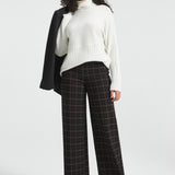 Mix Direction Rib Turtleneck Sweater (Ivory)