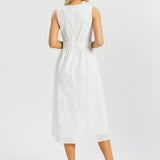 Eyelet Fit & Flare Dress | Cotton (Star White)