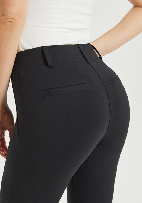 Classic Kick Flare Crop Pant | Stretch Ponte (Black)