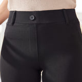 Classic Kick Flare Crop Pant | Stretch Ponte (Black)