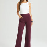 Power Down DPYP™ Dress Pant Yoga Pant | Flare (Burgundy) - Final Sale