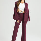 Power Down DPYP™ Dress Pant Yoga Pant | Flare (Burgundy) - Final Sale