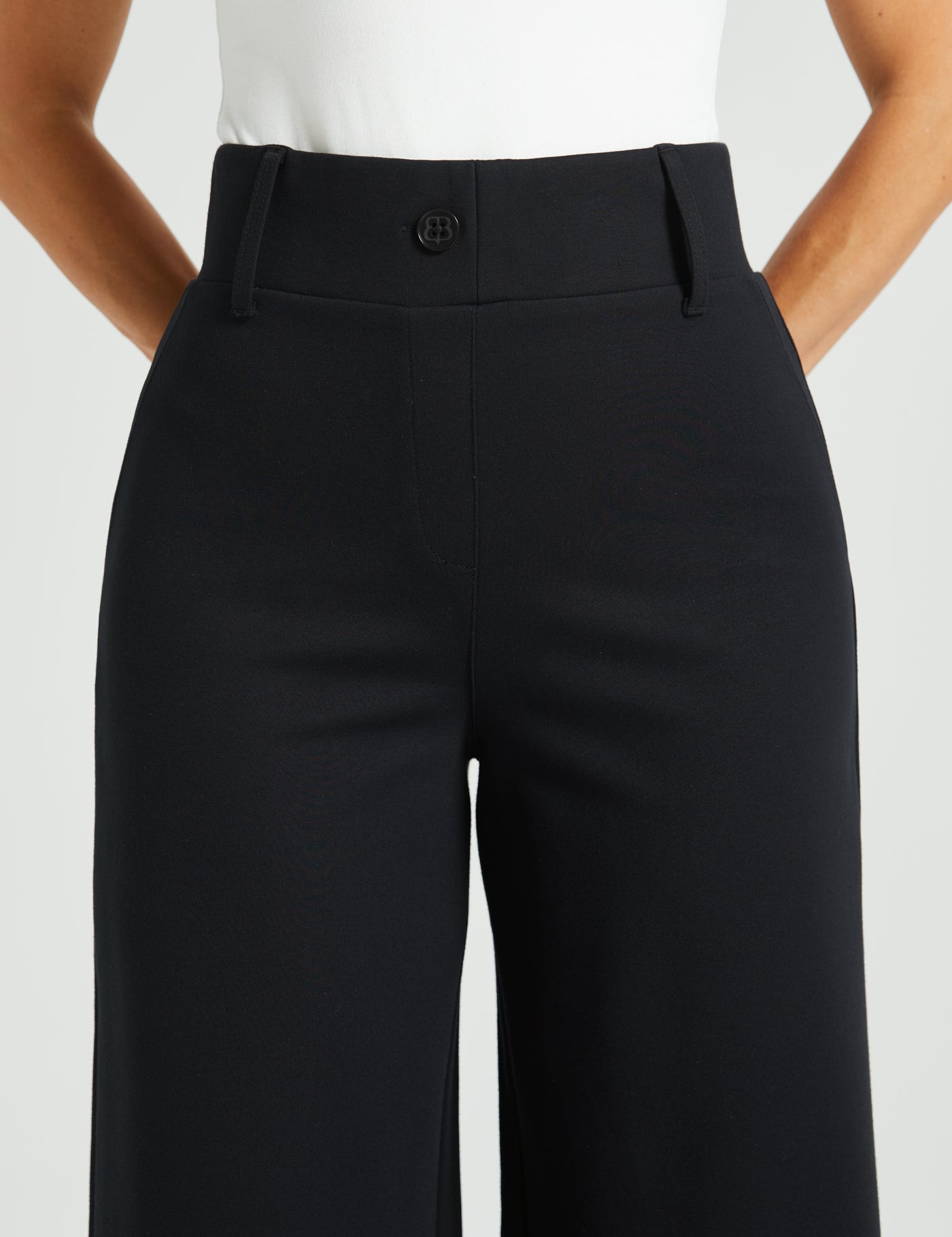 Classic High-Waist DPYP™ Dress Pant Yoga Pants | Wide (Black)