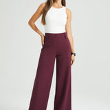 Classic High-Waist DPYP™ Dress Pant Yoga Pants | Wide (Burgundy)