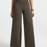 PRESALE ⏰ Classic High-Waist DPYP™ Dress Pant Yoga Pants | Wide (Heather Brown)