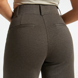 PRESALE ⏰ Classic High-Waist DPYP™ Dress Pant Yoga Pants | Wide (Heather Brown)