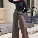 PRESALE ⏰ Classic High-Waist DPYP™ Dress Pant Yoga Pants | Wide (Heather Brown)