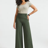 PRESALE ⏰ Classic High-Waist DPYP™ Dress Pant Yoga Pants | Wide (Heather Olive)