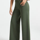 PRESALE ⏰ Classic High-Waist DPYP™ Dress Pant Yoga Pants | Wide (Heather Olive)