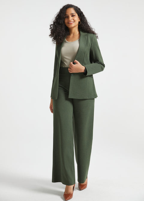 PRESALE ⏰ Classic High-Waist DPYP™ Dress Pant Yoga Pants | Wide (Heather Olive)