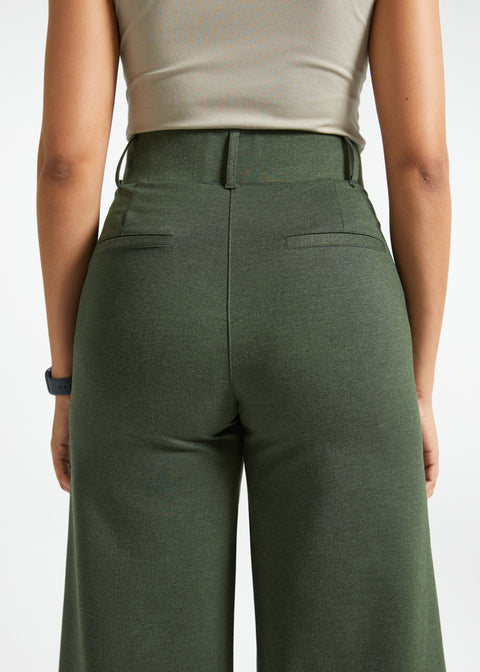 PRESALE ⏰ Classic High-Waist DPYP™ Dress Pant Yoga Pants | Wide (Heather Olive)