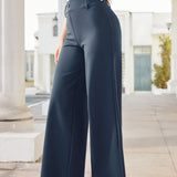 Classic High-Waist DPYP™ Dress Pant Yoga Pants | Wide (Navy)