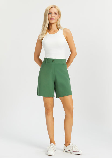 Classic Shorts | Stretch Ponte (Arcadia Green) - Final Sale