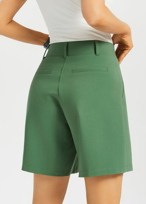 Classic Shorts | Stretch Ponte (Arcadia Green) - Final Sale