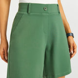Classic Shorts | Stretch Ponte (Arcadia Green) - Final Sale